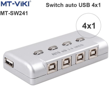 Bộ chia sẻ máy in tự động bấm tay MT-SW241 1 ra 4 cổng USB MT-VIKI - Phụ Kiện Điện Tử Việt Nam