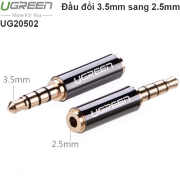 Đầu chuyển đổi 3.5mm sang 2.5mm Ugreen mạ vàng 24K 20502 - Phụ Kiện Điện Tử Việt Nam