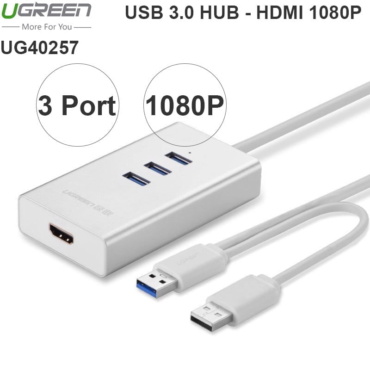 Bộ chia USB 3.0 3 port - USB 3.0 ra HDMI 1080P Ugreen 40257 - Phụ Kiện Điện Tử Việt Nam