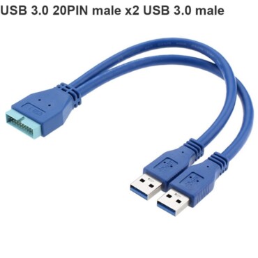 Cáp USB 3.0 20 Pin male ra 2 USB 3.0 male - Phụ Kiện Điện Tử Việt Nam