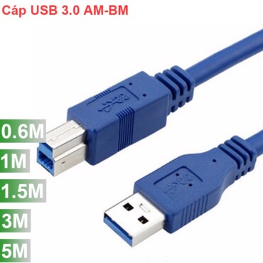 Cáp USB 3.0 AM-BM 0.6M 3M 5M - Phụ Kiện Điện Tử Việt Nam
