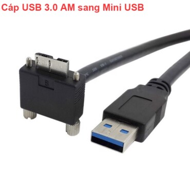 Cáp USB 3.0 Type B cho camera công nghiệp có vít khoá 1.2 mét