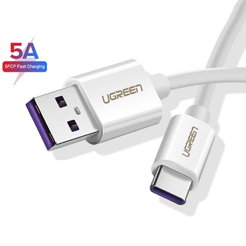 Cáp USB-C 2.0 sạc nhanh 5A super charger cho Smartphone Máy tính bảng Samsung Huawei Oppo 0.5M 1M 2M Ugreen
