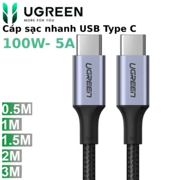 Cáp sạc nhanh 100W USB Type C Ugreen US316