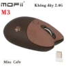 Chuột không dây Mofii 2.4G nhiều màu kiểu dáng Cute M3 - Màu cafe