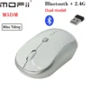 Chuột không dây Mofii 2.4G có buetooth M5DM - Trắng