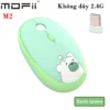 Chuột không dây hình thú chính hãng Mofii M2 - Xanh Green