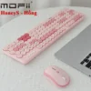 Bộ bàn phím chuột không dây full size HoneyS chính hãng Mofii - Hồng
