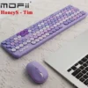Bộ bàn phím chuột không dây full size HoneyS chính hãng Mofii - Tím