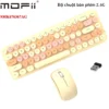 Bàn phím chuột không dây Mofii SMK676367AG phối nhiều màu dễ thương - Trà Sữa