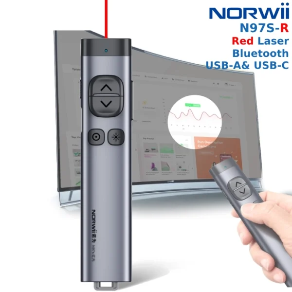 Bút Trình Chiếu Bluetooth Norwii N97S-R dùng cho màn hình LED