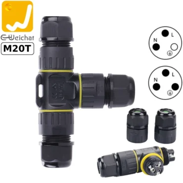 Đầu nối điện chống nước chữ T E-Weichat EW-M20T
