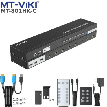 Bộ chuyển mạch HDMI KVM Switch 8 ra 1 cổng MT-VIKI MT-801HK-C