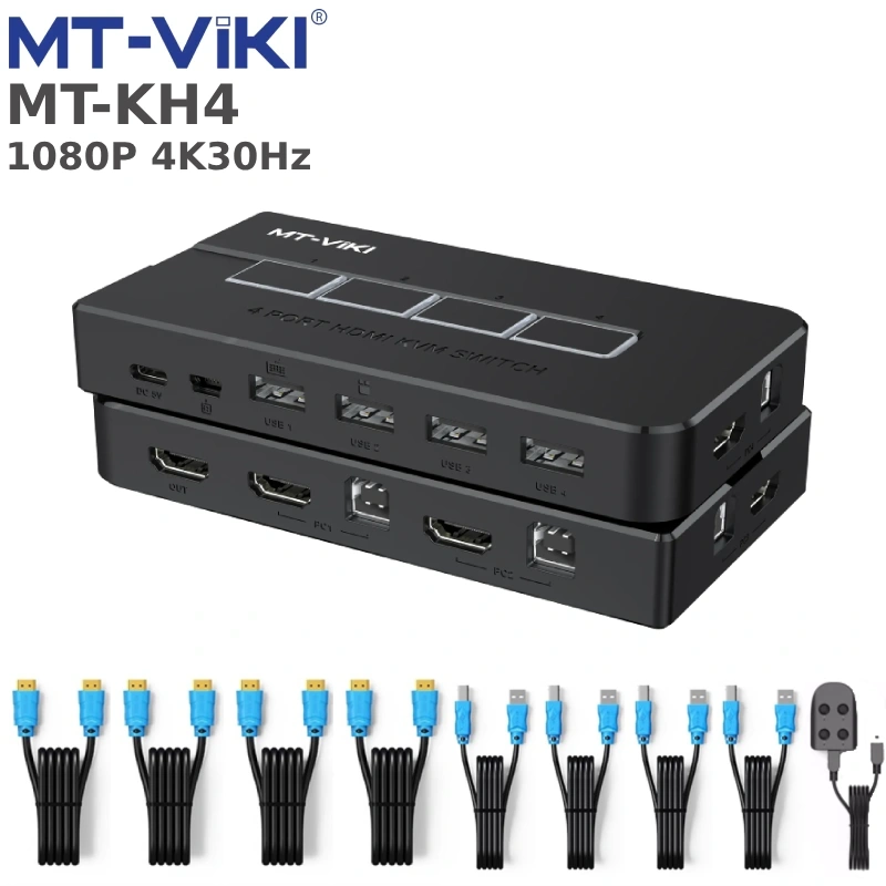 Bộ chuyển mạch HDMI 4k KVM Switch 4 ra 1 cổng MT-KH4