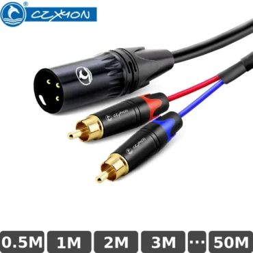 Cáp âm thanh DIY Canon XLR male ra 2 RCA CZXYON