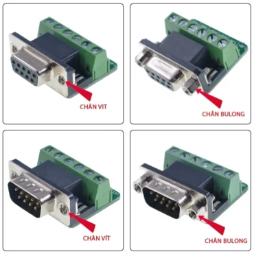 Đầu giắc kết nối đầu cuối cổng COM DB9 sang RS422/485