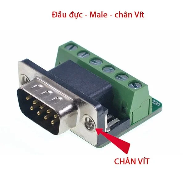Đầu giắc kết nối đầu cuối cổng COM DB9 sang RS422/485