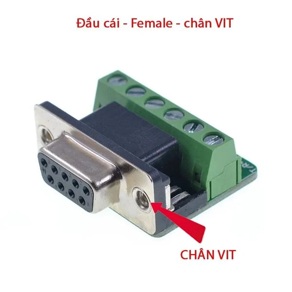 Đầu giắc kết nối đầu cuối cổng COM DB9 sang RS422/485