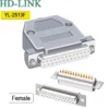 Đầu hàn Com LPT DB25 chân đồng vỏ ốp nhựa cứng HD-Link YL-2513 - Đầu cái
