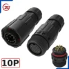 Đầu nối điện, dây điều khiển chống nước đực cái IP68 M16 ZSJ-M16-MFS chân hàn - 10 chân