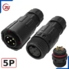 Đầu nối điện, dây điều khiển chống nước đực cái IP68 M16 ZSJ-M16-MFS chân hàn - 5 chân
