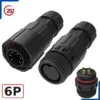 Đầu nối điện, dây điều khiển chống nước đực cái IP68 M16 ZSJ-M16-MFS chân hàn - 6 chân