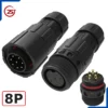 Đầu nối điện, dây điều khiển chống nước đực cái IP68 M16 ZSJ-M16-MFS chân hàn - 8 chân