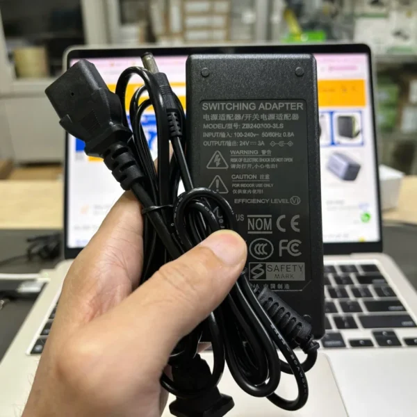Nguồn DC Adapter 24V-3A ZB2403003LS, chân cắm DC 5.5x2.5mm