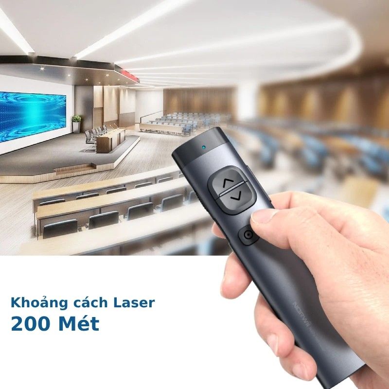 Bút trình chiếu Bluetooth Laser kỹ thuật số cho màn hình LED Norwii N97S-R laser màu đỏ - Phụ Kiện Điện Tử Việt Nam
