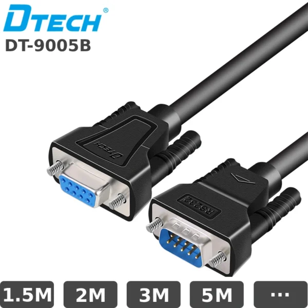 Dây cáp COM RS232 1 đầu đực 1 đầu cái DB9 – DT-9005B dài từ 1.5m, 2m, 3m, 5m