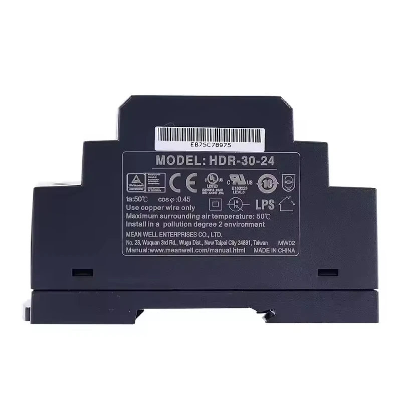 Nguồn DC 24V 1.5A Meanwell HDR-30-24 2
