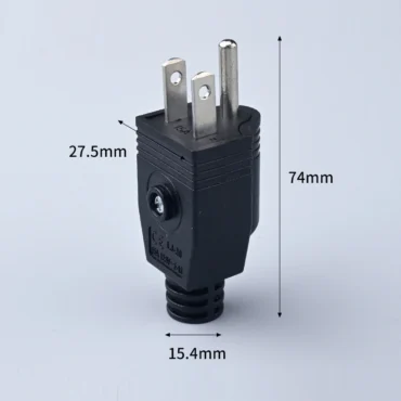 Đầu phích cắm nguồn 3 chân US NEMA 5-15P 125V/15A dùng cho máy tính, UPS ~ Màu sắc: Đen