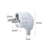 Đầu phích cắm nguồn EU CEE 7/7 Schuko 2 chân 250V-16A dùng cho UPS, máy tính - Trắng