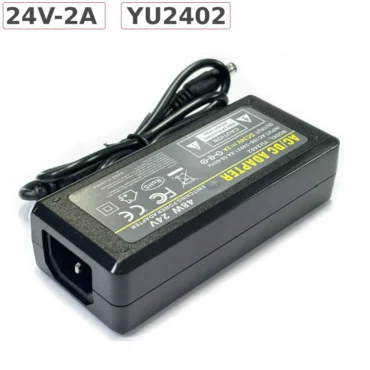 Bộ nguồn adapter DC 24V-2A 48W chân cắm 5.5*2.5mm YU-2402 ~ Nguồn ra dc: 24V-2A