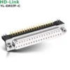 Đầu hàn bo mạch PCB DB37 37 chân đực-cái HD-Link bẻ góc và thẳng - Đầu cái chân đồng đặc, góc 90 độ YL-DR37F-C