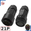 Đầu nối dây điện, dây điều khiển chống nước IP68 ZSJ M25-MFS loại chân hàn - 21 chân