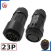 Đầu nối dây điện, dây điều khiển chống nước IP68 ZSJ M25-MFS loại chân hàn - 23 chân
