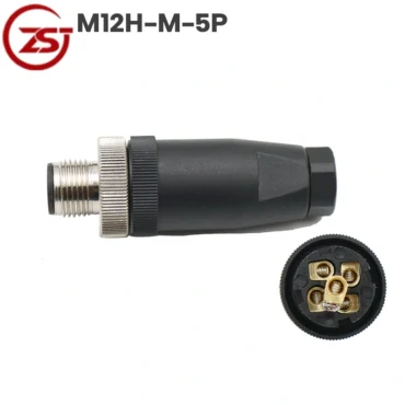 Đầu giắc nối cảm biến M12 chống nước IP67 lắp tủ điện 5 chân A-Code ZSJ M12H-MP-5P - Phụ Kiện Điện Tử.Com.vn Đầu giắc nối cảm biến M12 chống nước IP67 lắp tủ điện 5 chân A-Code ZSJ ~ Kiểu dáng: Đầu phích đực M12H-M-5P