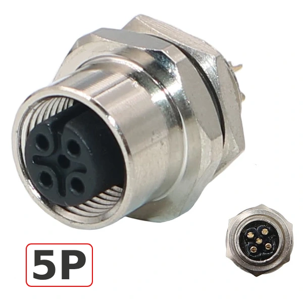 Đầu giắc nối cảm biến chống nước IP68 ZSJ M12H-PF-5P 2 Đầu giắc nối cảm biến chống nước IP68 ZSJ M12H-PF-5P 2