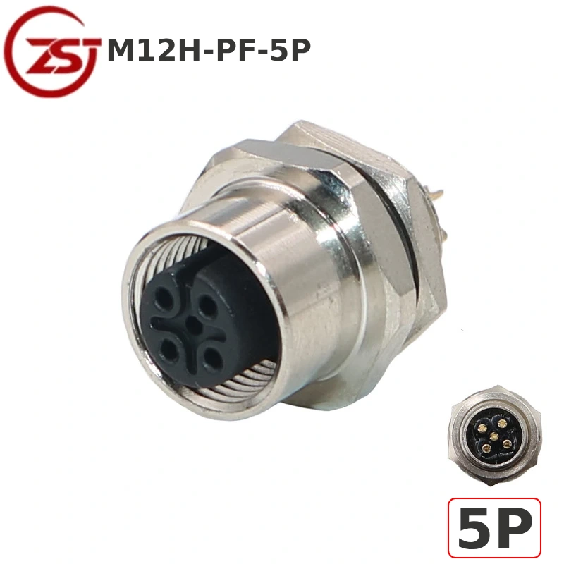 Đầu giắc nối cảm biến chống nước IP68 ZSJ M12H-PF-5P