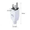 Đầu phích cắm nguồn 3 chấu US NEMA 5-15P 125V/15A dùng cho UPS, máy tính - Trắng