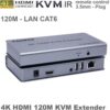Bộ KVM kéo dài HDMI+ USB qua dây cáp mạng 60M, 120M, 200M - 4K 120M HDMI KVM Extender