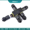 Đầu nối dây điện ngoài trời chống nước IP68 M684-X 4 nhánh kiểu chữ X - Kiểu chữ F M684-F