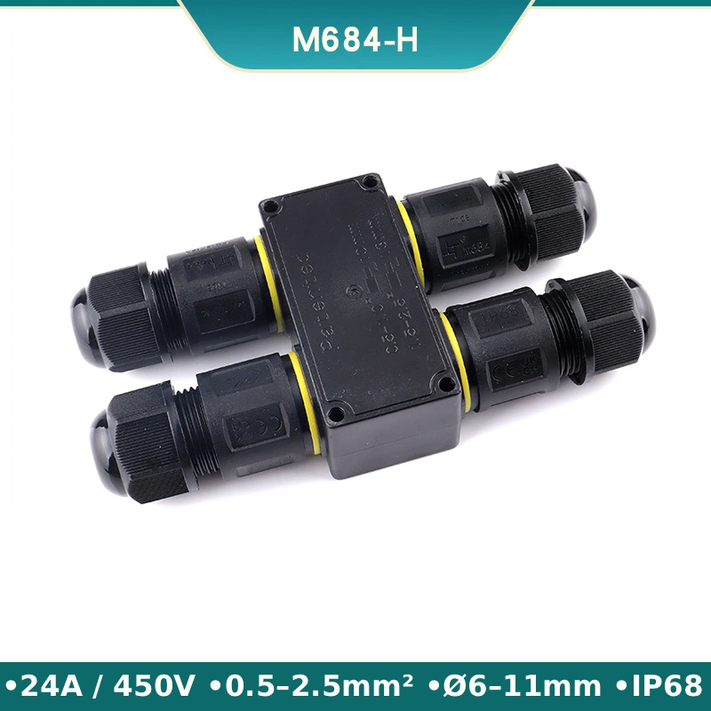Đầu nối dây điện ngoài trời chống nước IP68 M684-H 4 song song - Phụ Kiện Điện Tử.Com.vn Đầu nối điện chống nước IP68 M684-H 4