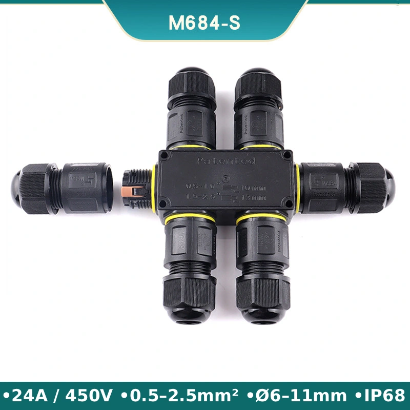 Đầu nối dây điện ngoài trời chống nước IP68 M684-S 6 nhánh kiểu hoa thị - Phụ Kiện Điện Tử.Com.vn Đầu nối điện chống nước IP68 M684-S 5
