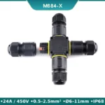 Đầu nối điện chống nước IP68 M684-X