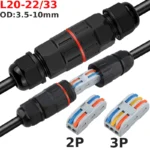 Đầu nối điện chống nước L20-22 0