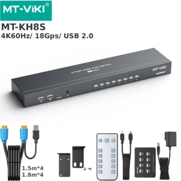 Bộ chuyển mạch HDMI 4K KVM Switch 8 ra 1 cổng MT-VIKI MT-KH8S 0