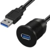Cáp nối dài USB 3.0 1 mét lắp bảng điều khiển 2 cổng - USB 3.0 Flush Mount Cable Dual port - 1 cổng
