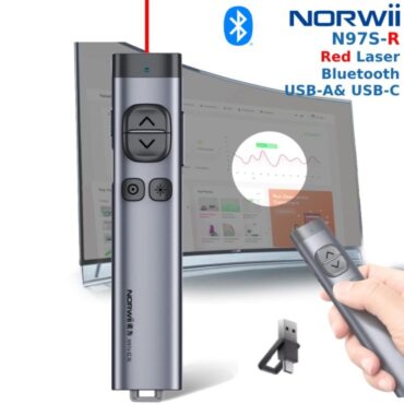 Bút trình chiếu Bluetooth sử dụng cho màn tv led Norwii N97S-R ~ Con trỏ laser: Laser màu đỏ